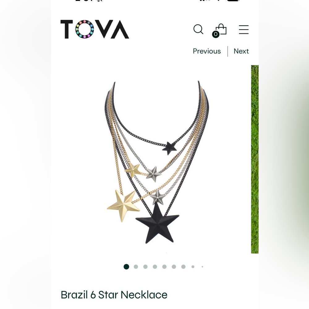 TOVA Brazil 6 Stars Necklace
